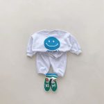 【80-120cm】セットアップ 女の子 スマイル プリント - 画像 (4)
