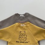【66-90cm】ロンパース ベビーくま柄 長袖 スウェット - 画像 (9)