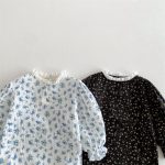 【80-150cm】Tシャツ 女の子 パフ スリーブ レース襟 - 画像 (3)