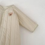 【66-90cm】ロンパース ベビー くま刺繍 中綿 防寒 - 画像 (14)