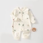 【59-90cm】ロンパース ベビー ナチュラル クマ柄 - 画像 (3)
