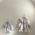 【66-90cm】ロンパース ベビー レトロ 小花柄 - 画像 (7)