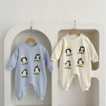 【66-90cm】ロンパース ベビー ペンギン プリント - 画像 (9)