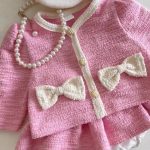 【73-100cm】セットアップ ベビー レトロ 蝶結び付き - 画像 (8)