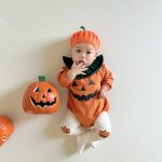 【66-90cm】ロンパース ベビー ハロウィン かぼちゃ フリル襟 - 画像 (7)