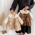【73-110cm】シャツorワンピース 女の子 レトロ 刺繡 - 画像 (14)