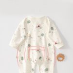 【59-90cm】ロンパース ベビー ナチュラル クマ柄 - 画像 (6)