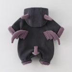 【66-100cm】ロンパース ベビー ボア フリース フード付き - 画像 (2)