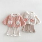 【80-130cm】アウター 女の子 フリル襟 ハート - 画像 (14)