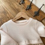 【66-90cm】ロンパース ベビー ワッフル 切替 - 画像 (8)