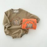 【66-90cm】ロンパース ベビー クマ柄 プリント - 画像 (6)
