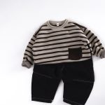 【80-130cm】セーター キッズ ポケット付き ボーダー - 画像 (4)