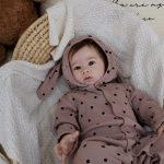 【66-90cm】ロンパース ベビー ウサギ ドット - 画像 (13)