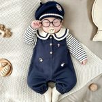【73-100cm】オールインワン ベビー セーラー かわいい - 画像 (2)