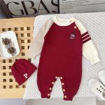 【66-90cm】ロンパース ベビー カラーバリ ドッグ柄 - 画像 (9)