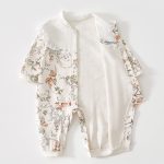 【66-90cm】ロンパース ベビー 森プリント フリル - 画像 (3)