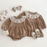 【73-110cm】ロンパースorワンピース 女の子 姉妹服 ワッフル - 画像 (6)