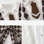 【66-90cm】ロンパース ベビー レイヤード チェック - 画像 (7)