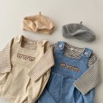 【66-100cm】サロペット＆シャツ ベビー スリー ベア ボーダー - 画像 (13)