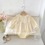 【66-90cm】ロンパース ベビー レース メッシュ - 画像 (4)