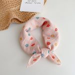 【GOODS】ヘッドスカーフ 三角マフラー ベビー 女の子 かわいい 花柄 お出かけ - 画像 (4)